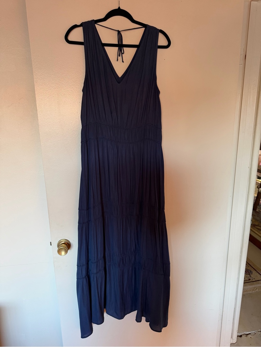 dolan Navy Sleeveless V-Neck Maxi Dress